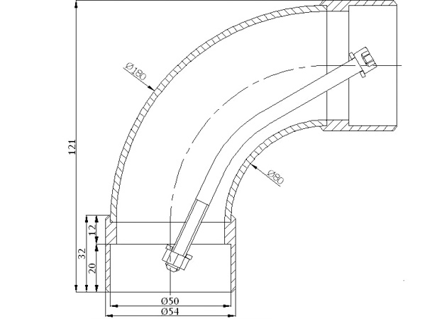 50' 1/4 Bend Collar