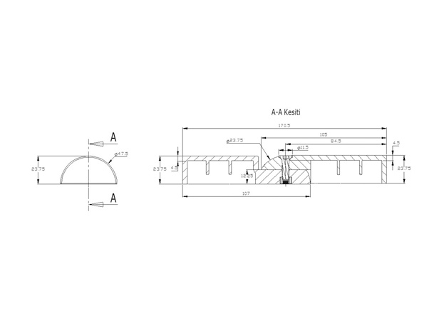 50 Channelled Pipe Elbow Movable