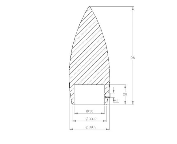 30' Cartridge Trimmed Plug