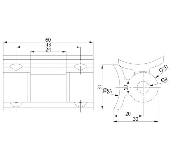 Banister Door Hinge