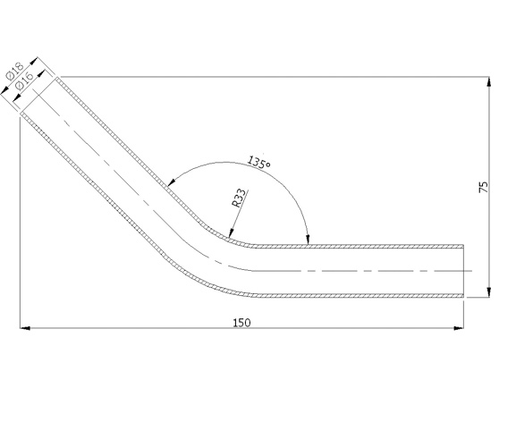16' Bend 135 Degrees