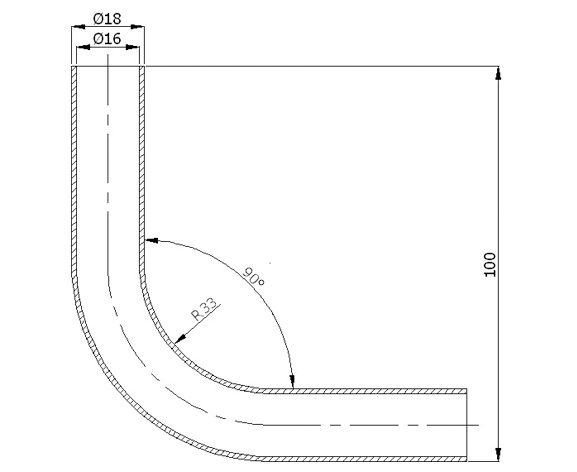 16' Bend 90 Degrees