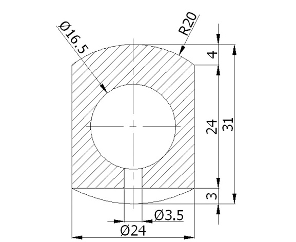 16' Mortise Fastener