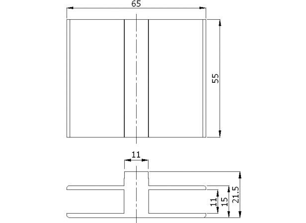 Double Glass Fastener