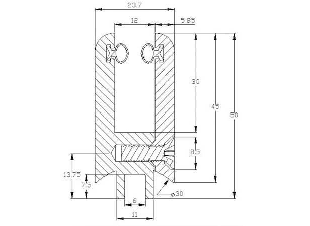 Glass Holder For Strut With Cover